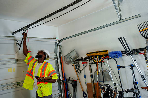 Professional Garage Door Panel Replacement technician working in Bellevue, IA